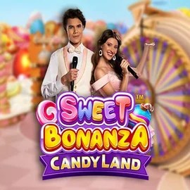 Sweet Bonanza Candy Land Live online game logo by Pragmatic Play on skyhills-casino.at